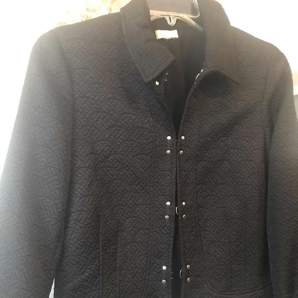 Chico’s Buckles and quilted jacket